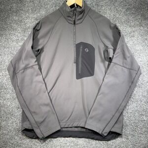 Mountain Hardwear Keele 1/2 Zip Fleece Lined Pullover Men's Large Gray Outdoor